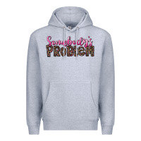 Heather Grey Western Somebody's Problem Premium Hoodie - LillyAllenDesigns