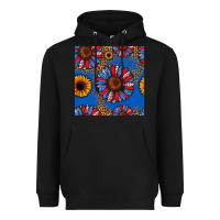 Black usa sunflowers seamless pattern Heavyweight Hoodie - HRA Design Shop