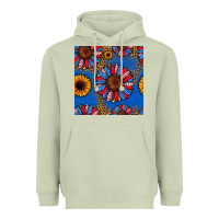 Matcha usa sunflowers seamless pattern Heavyweight Hoodie - HRA Design Shop