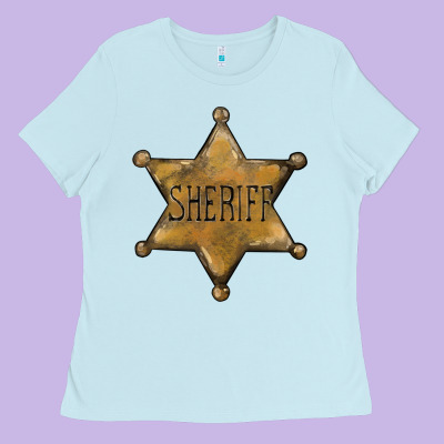 Sheriff Star Ladies Tee Designed By Barkaloodesign