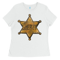 White sheriff star Ladies Tee - BarkalooDesign