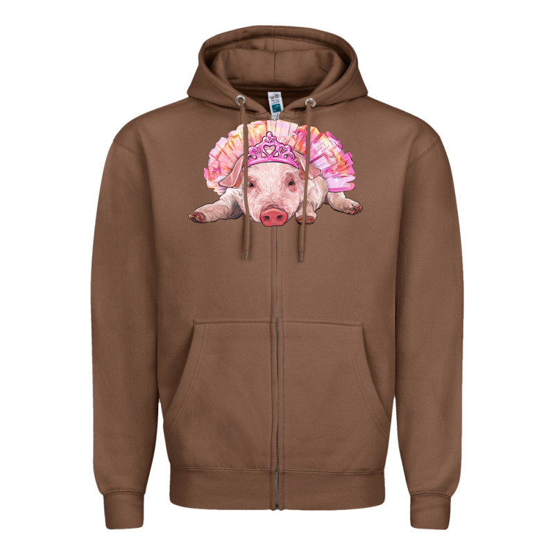 Balerina Baby Pig With Tutu Zipper Hoodie by RanaPortraitStore | Teevron