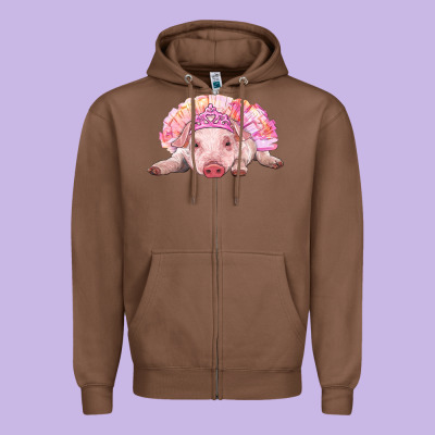 Zipper Hoodie Balerina Baby Pig With Tutu