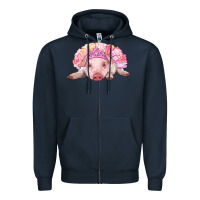 Navy Balerina Baby Pig With Tutu Zipper Hoodie - RanaPortraitStore