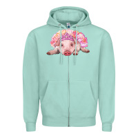Seafoam Balerina Baby Pig With Tutu Zipper Hoodie - RanaPortraitStore