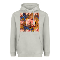 Moon Dust american pigs seamless pattern Heavyweight Hoodie - HRA Design Shop