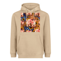 Mushroom american pigs seamless pattern Heavyweight Hoodie - HRA Design Shop