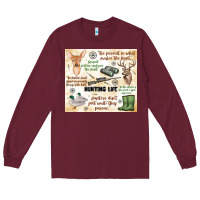Burgundy hunting life Long Sleeve Tee - MaliasSmallBusiness