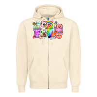 Sandshell unicorn coffee cups Zipper Hoodie - Zillion Design Studio