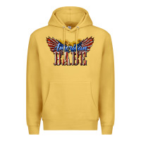 Antique Gold American Babe With Sunflowers Premium Hoodie - LillyAllenDesigns