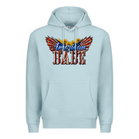 Blue Mist American Babe With Sunflowers Premium Hoodie - LillyAllenDesigns