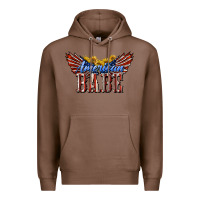 Chestnut American Babe With Sunflowers Premium Hoodie - LillyAllenDesigns
