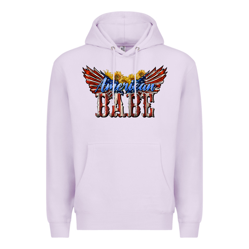 American Babe With Sunflowers Premium Hoodie by LillyAllenDesigns | Teevron