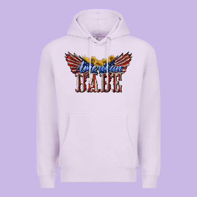 American Babe With Sunflowers Premium Hoodie Designed By Lillyallendesigns