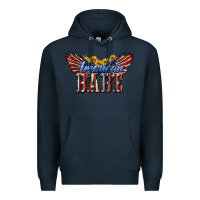 Navy American Babe With Sunflowers Premium Hoodie - LillyAllenDesigns