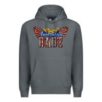 Rock American Babe With Sunflowers Premium Hoodie - LillyAllenDesigns