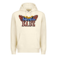 Sandshell American Babe With Sunflowers Premium Hoodie - LillyAllenDesigns