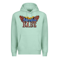 Seafoam American Babe With Sunflowers Premium Hoodie - LillyAllenDesigns