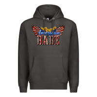 Smoke American Babe With Sunflowers Premium Hoodie - LillyAllenDesigns