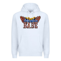 White American Babe With Sunflowers Premium Hoodie - LillyAllenDesigns