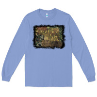 Colony Blue camouflage leopard background Long Sleeve Tee - BarkalooDesign