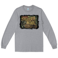Heather Grey camouflage leopard background Long Sleeve Tee - BarkalooDesign