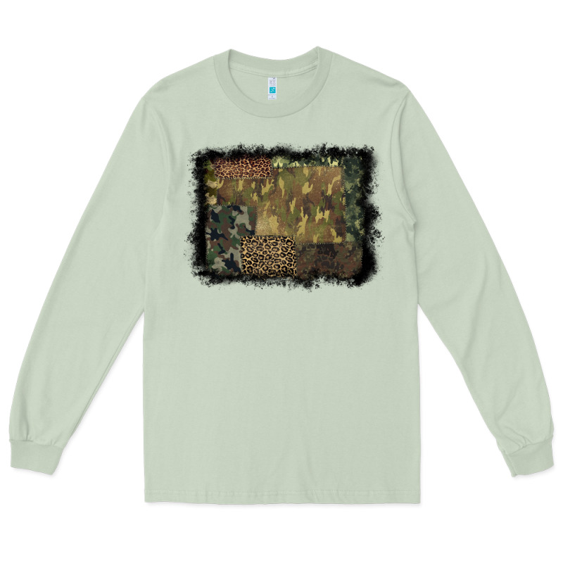 Camouflage Leopard Background Long Sleeve Tee by BarkalooDesign | Teevron