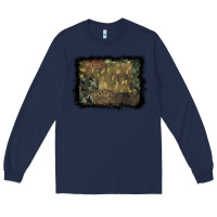Navy camouflage leopard background Long Sleeve Tee - BarkalooDesign
