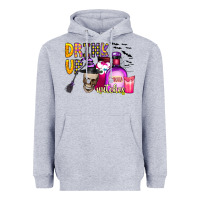 Heather Grey drink up witches Heavyweight Hoodie - CowhideDigitalArt