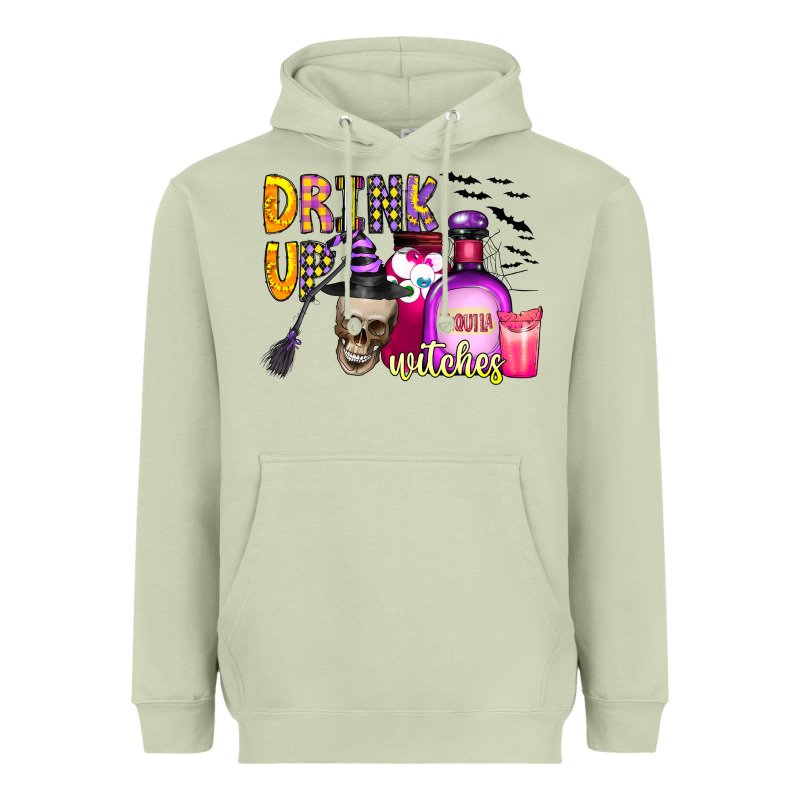 Drink Up Witches Heavyweight Hoodie by CowhideDigitalArt | Teevron