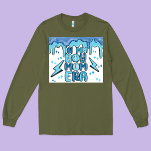 In My Boy Mom Era Long Sleeve Tee Designed By Maliassmallbusiness