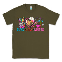 Army Green peace love nursing Classic Tee - Zillion Design Studio
