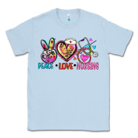 Dusty Blue peace love nursing Classic Tee - Zillion Design Studio