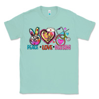 Seafoam peace love nursing Classic Tee - Zillion Design Studio