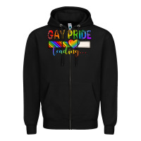 Black gay pride loading lgbtq Zipper Hoodie - texasbilliewilder