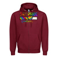 Burgundy gay pride loading lgbtq Zipper Hoodie - texasbilliewilder