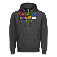Charcoal Heather gay pride loading lgbtq Zipper Hoodie - texasbilliewilder