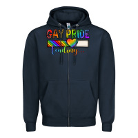 Navy gay pride loading lgbtq Zipper Hoodie - texasbilliewilder