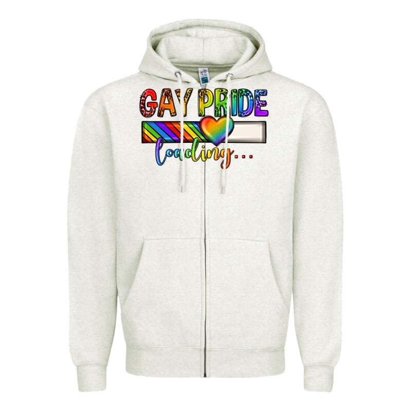 Gay Pride Loading Lgbtq Zipper Hoodie by texasbilliewilder | Teevron