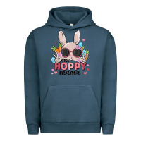 Pigment Midnight Navy one hoppy mama Urban Hoodie - MaliasSmallBusiness