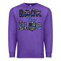 Purple back the blue1 Premium Sweatshirt - CowhideDigitalArt