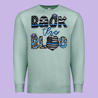 Back The Blue1 Premium Sweatshirt Designed By Cowhidedigitalart