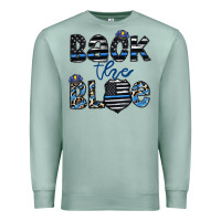 Seafoam back the blue1 Premium Sweatshirt - CowhideDigitalArt