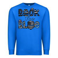 True Royal back the blue1 Premium Sweatshirt - CowhideDigitalArt
