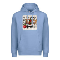 Colony Blue very merry teacher christmas coaster Premium Hoodie - Jasminsmagicworld