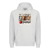 Dove Grey very merry teacher christmas coaster Premium Hoodie - Jasminsmagicworld