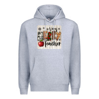 Heather Grey very merry teacher christmas coaster Premium Hoodie - Jasminsmagicworld