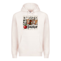 Pale Pink very merry teacher christmas coaster Premium Hoodie - Jasminsmagicworld