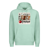 Seafoam very merry teacher christmas coaster Premium Hoodie - Jasminsmagicworld