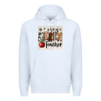 White very merry teacher christmas coaster Premium Hoodie - Jasminsmagicworld